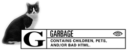 SUCK'S RATING LABEL - GARBAGE QUALITY
